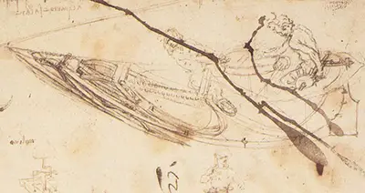 Diseños para un barco Leonardo da Vinci